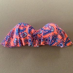 Charlotte Russe Bikini Swim Top Swimsuit Ruffle